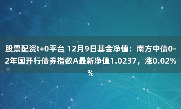 股票配资t+0平台 12月9日基金净值：南方中债0-2年国开行债券指数A最新净值1.0237，涨0.02%