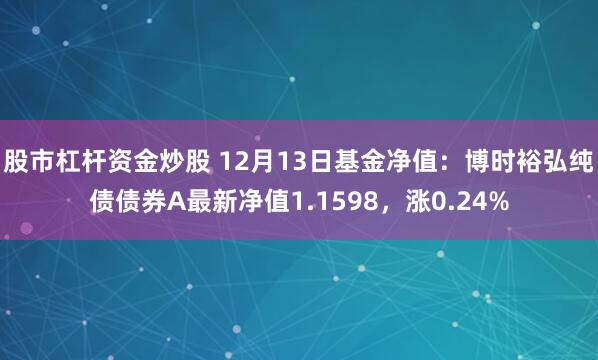 股市杠杆资金炒股 12月13日基金净值：博时裕弘纯债债券A最新净值1.1598，涨0.24%