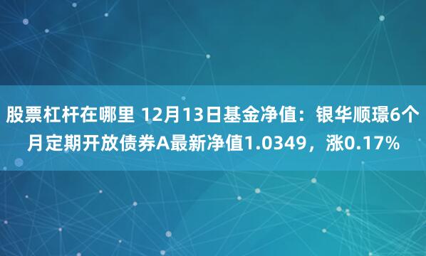 股票杠杆在哪里 12月13日基金净值：银华顺璟6个月定期开放债券A最新净值1.0349，涨0.17%