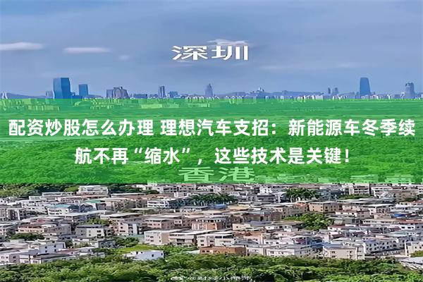 配资炒股怎么办理 理想汽车支招：新能源车冬季续航不再“缩水”，这些技术是关键！