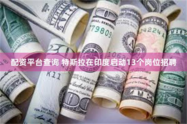 配资平台查询 特斯拉在印度启动13个岗位招聘