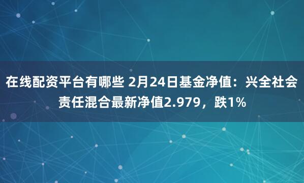 在线配资平台有哪些 2月24日基金净值：兴全社会责任混合最新净值2.979，跌1%